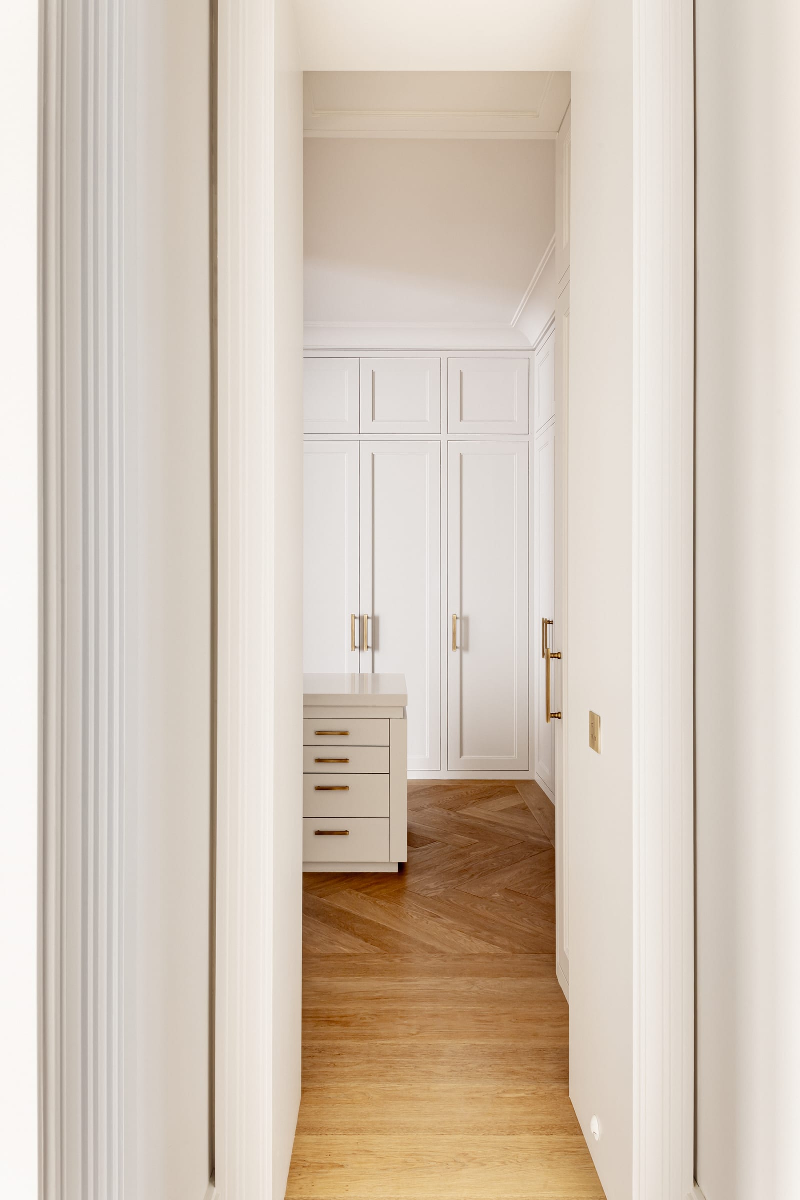 Bedroom leading to dressing room